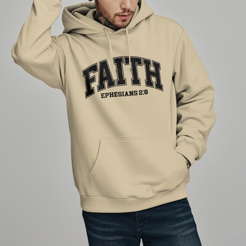 Christianartworkshop Modern Style Faith Ephesians 2 : 8 Fleece Lined Polyester Hoodie - image 17
