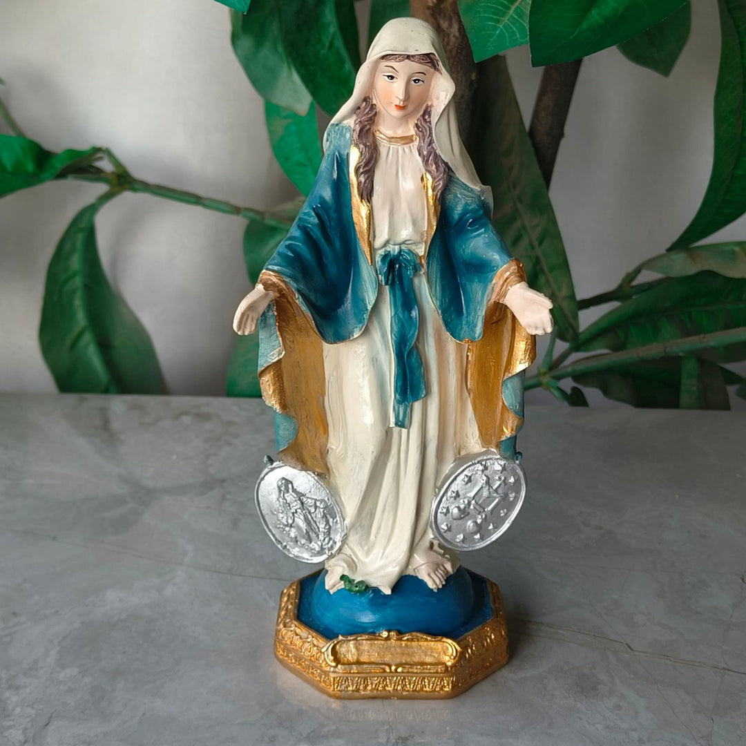 Christianartworkshop Classic Style Virgin Mary Miraculous Medal Desktop Decorations Ornament - Virgin Mary - image 0
