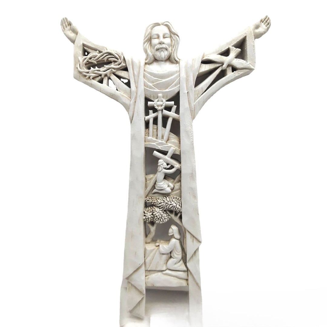 Christianartworkshop Classic Style Crafted Jesus Arms Opened Figure Desktop Decorations Ornament - Jesus - image 0