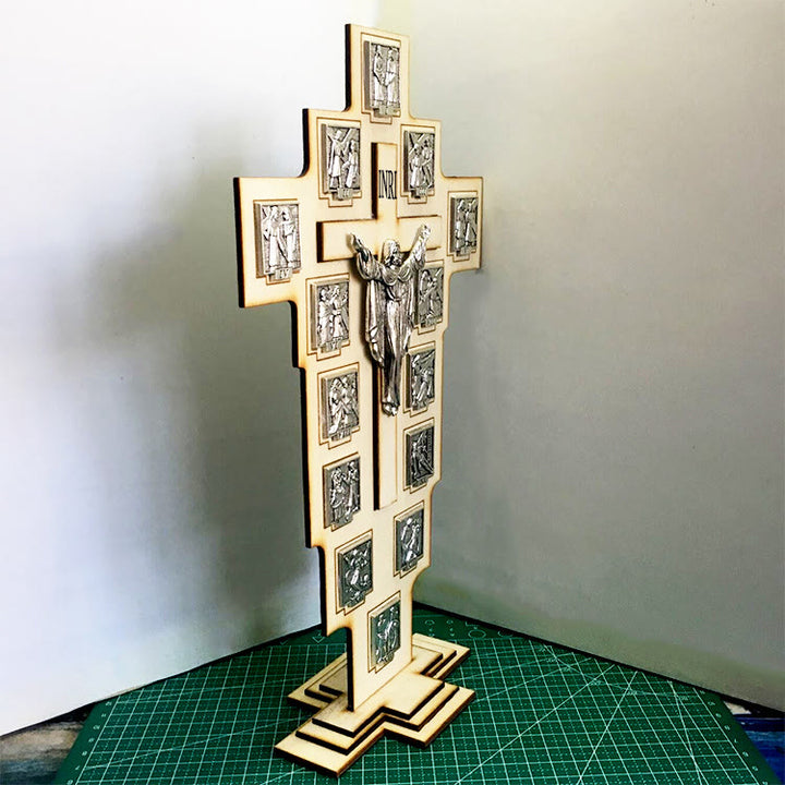 Christianartworkshop Classic Style Crafted Crucifix Cross Jesus Figure Desktop Decorations Ornament