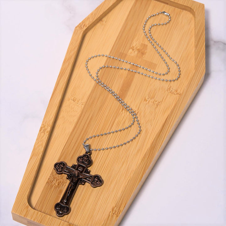 Christianartworkshop Classic Style Multicolor Craft Alloy Crucifix Faith Pendant Necklace