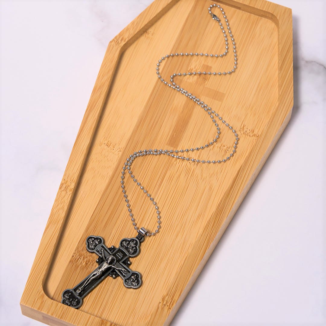 Christianartworkshop Classic Style Multicolor Craft Alloy Crucifix Faith Pendant Necklace