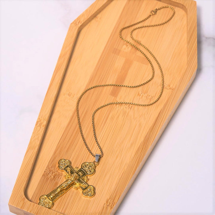 Christianartworkshop Classic Style Multicolor Craft Alloy Crucifix Faith Pendant Necklace