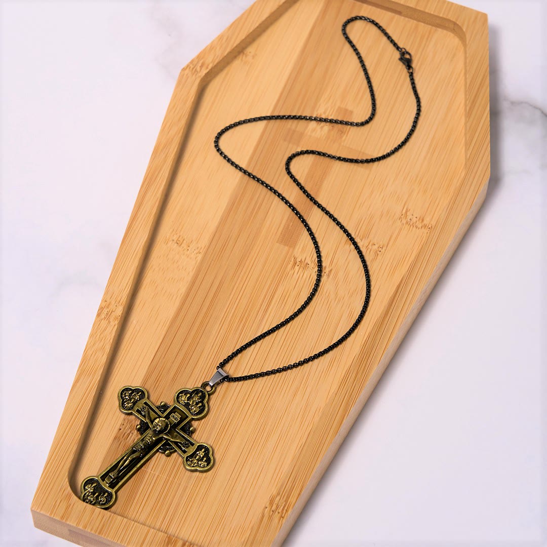 Christianartworkshop Classic Style Multicolor Craft Alloy Crucifix Faith Pendant Necklace