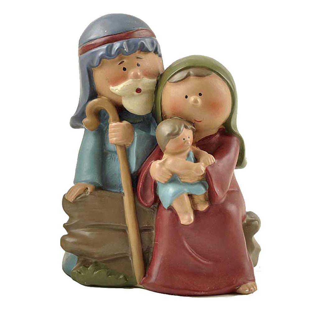 Christianartworkshop Cartoon Style Sculpture of Holy Family Resin Stereoscopic Desktop Ornaments - image 3