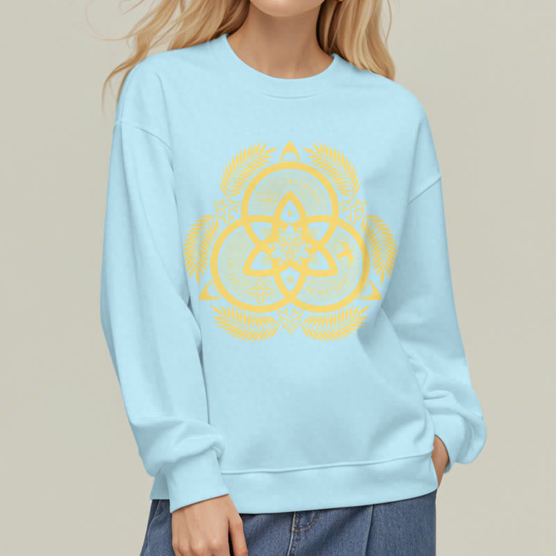 Christianartworkshop Classic Style Divine Unity Gold Sacred Emblem Fleece Lined Polyester Sweatshirt - image 27