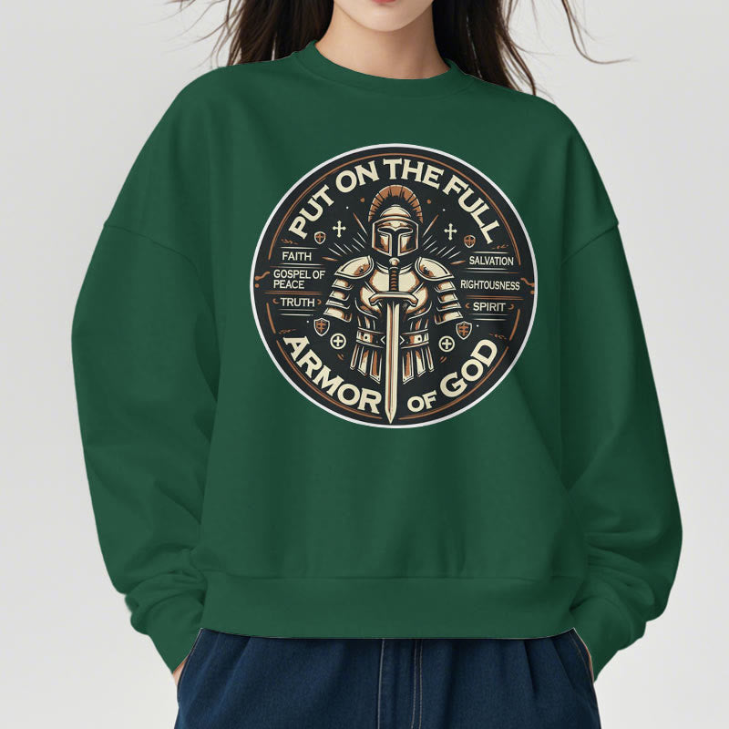 Christianartworkshop Modern Style Put On The Full Armor of God Fleece Lined Polyester Sweatshirt - image 23