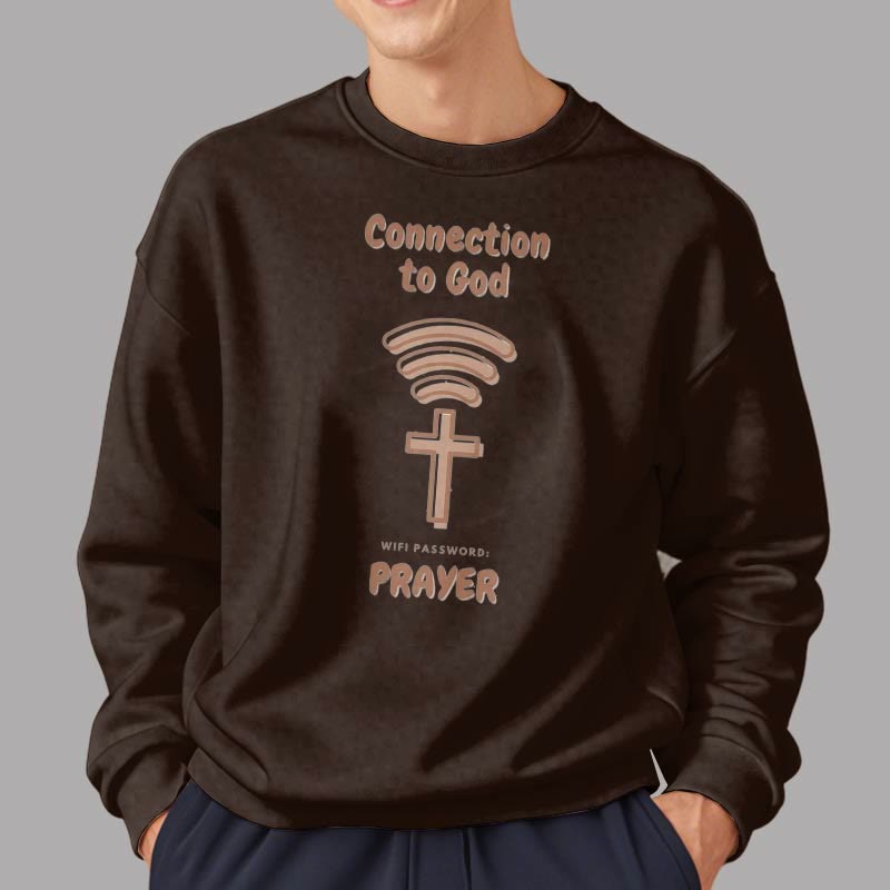 Christianartworkshop Modern Style Prayer Connection To God Fleece Lined Polyester Sweatshirt - image 22