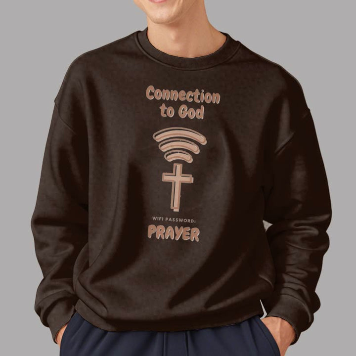 Christianartworkshop Modern Style Prayer Connection To God Fleece Lined Polyester Sweatshirt - image 22
