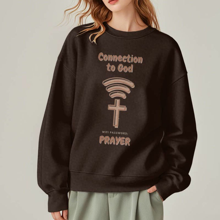 Christianartworkshop Modern Style Prayer Connection To God Fleece Lined Polyester Sweatshirt - image 23