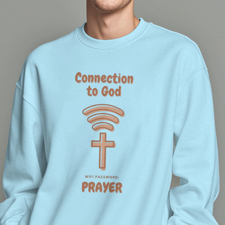 Christianartworkshop Modern Style Prayer Connection To God Fleece Lined Polyester Sweatshirt - image 28