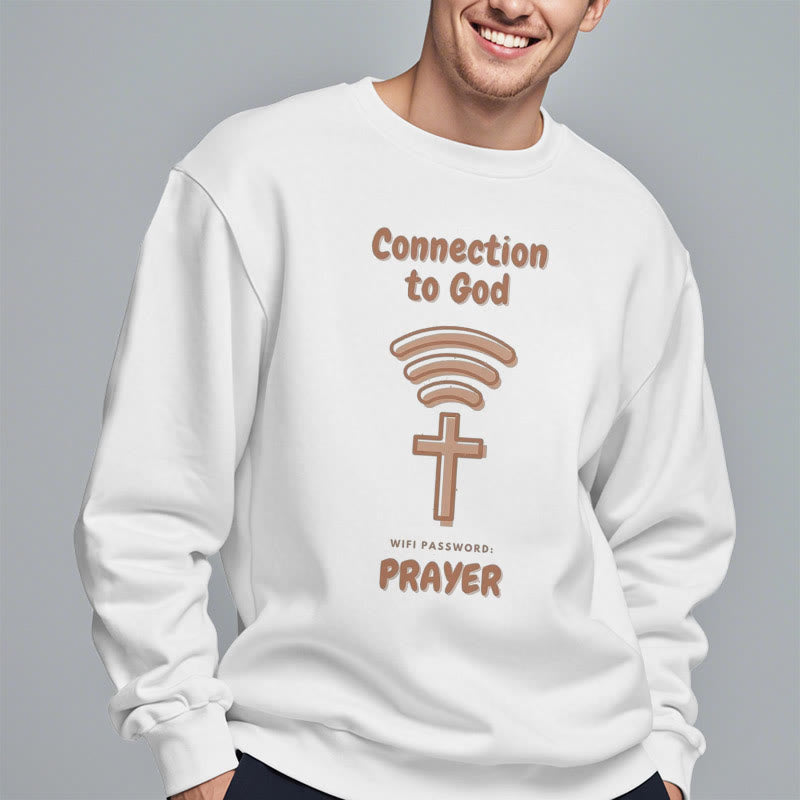 Christianartworkshop Modern Style Prayer Connection To God Fleece Lined Polyester Sweatshirt - image 13