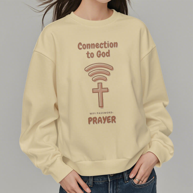 Christianartworkshop Modern Style Prayer Connection To God Fleece Lined Polyester Sweatshirt - image 17