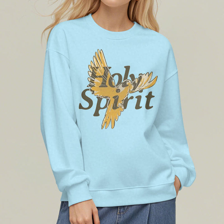 Christianartworkshop Classic Style Holy Spirit Flying Dove Fleece Lined Polyester Sweatshirt - image 28