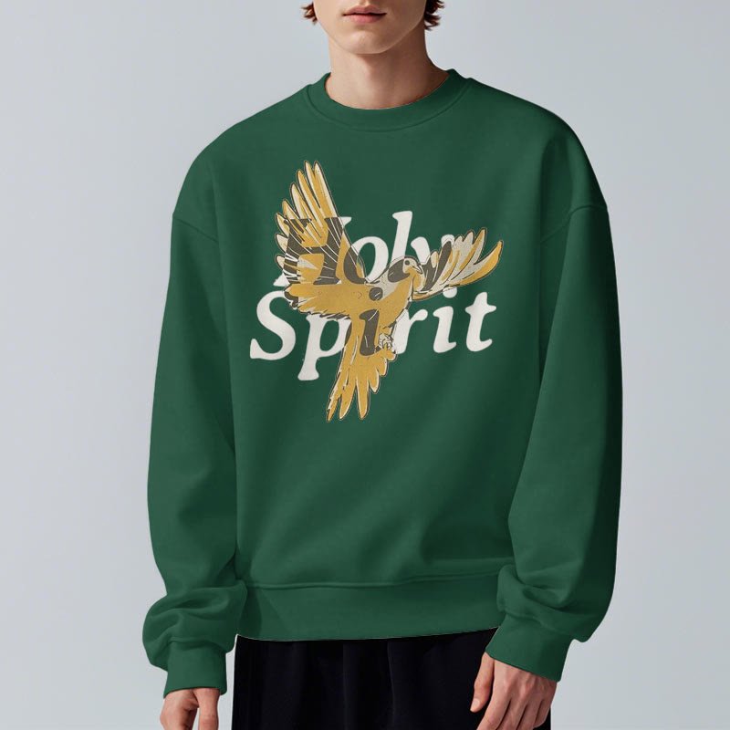 Christianartworkshop Classic Style Holy Spirit Flying Dove Fleece Lined Polyester Sweatshirt - image 23