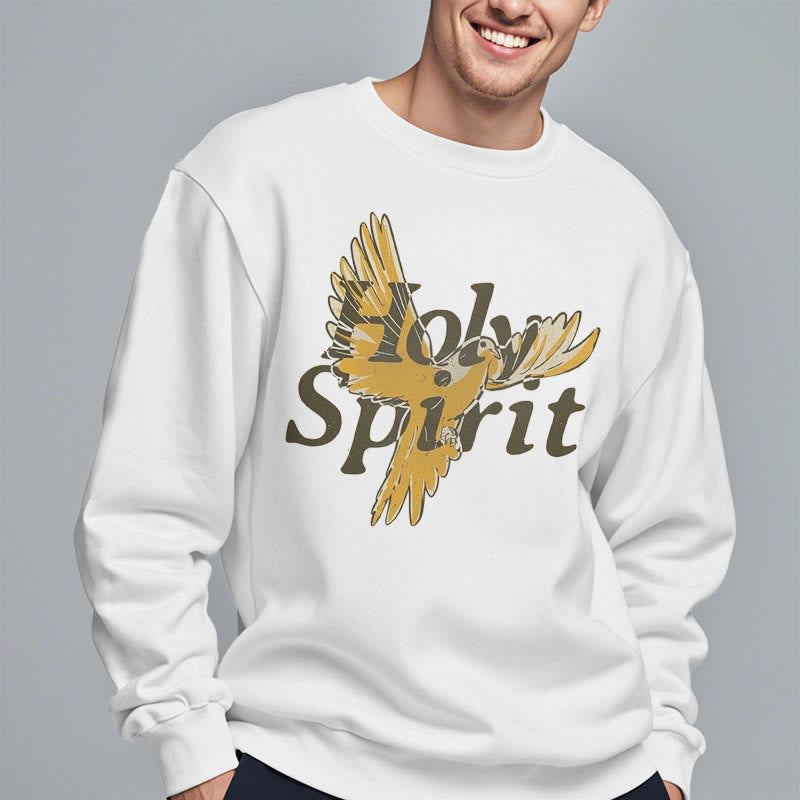Christianartworkshop Classic Style Holy Spirit Flying Dove Fleece Lined Polyester Sweatshirt - image 8