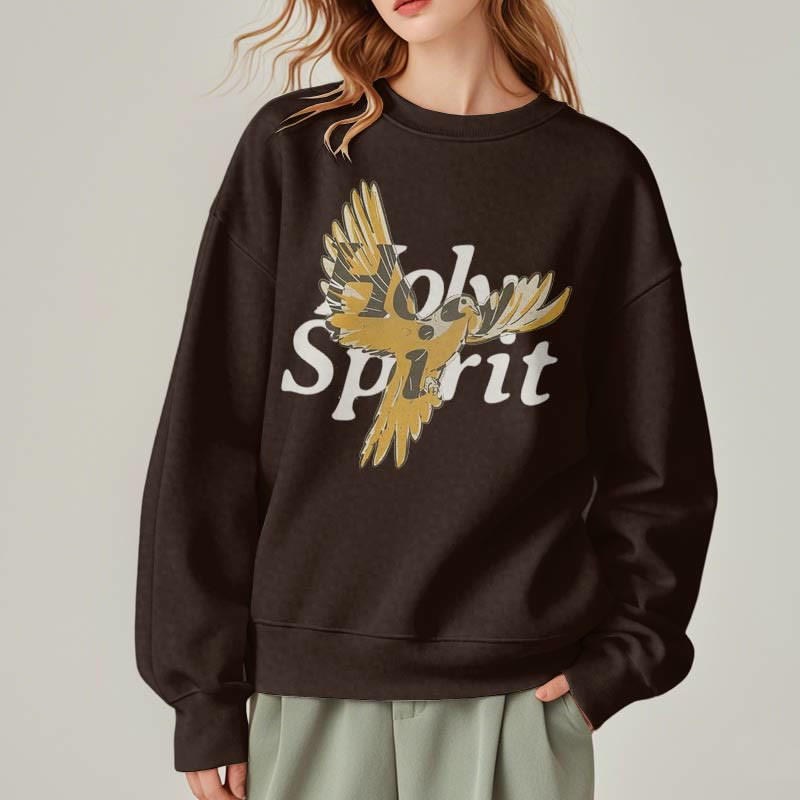 Christianartworkshop Classic Style Holy Spirit Flying Dove Fleece Lined Polyester Sweatshirt - image 17
