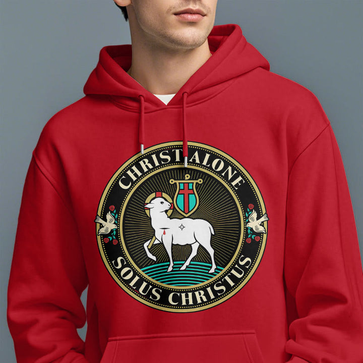 Christianartworkshop Modern Style Christ Alone Lamb of God Fleece Lined Polyester Hoodie - image 38
