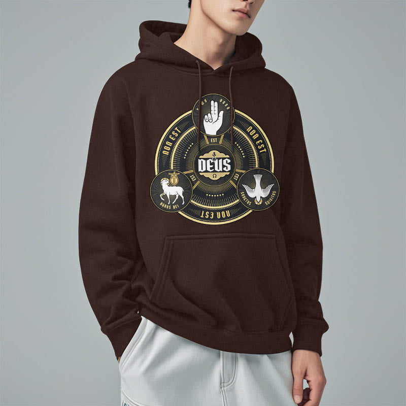 Christianartworkshop Classic Style Holy Trinity Deus Emblem Fleece Lined Polyester Hoodie - image 18