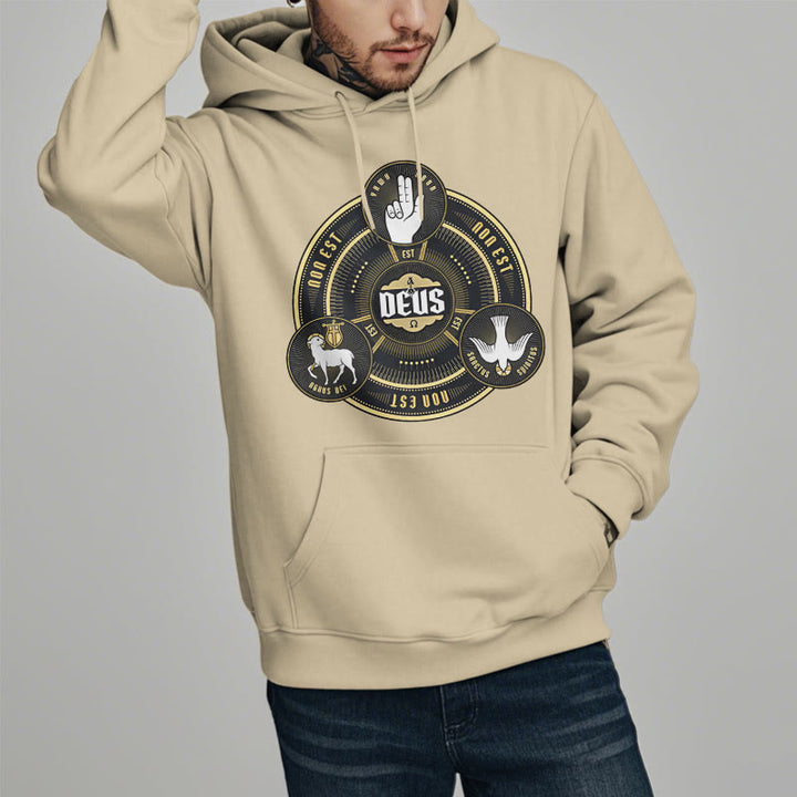 Christianartworkshop Classic Style Holy Trinity Deus Emblem Fleece Lined Polyester Hoodie - image 13