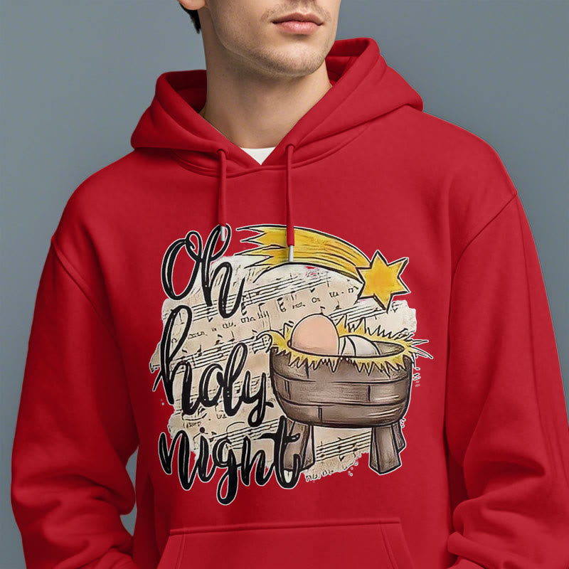Christianartworkshop Colored Style Holy Night Cradle Nativity Scene Fleece Lined Polyester Hoodie - image 38