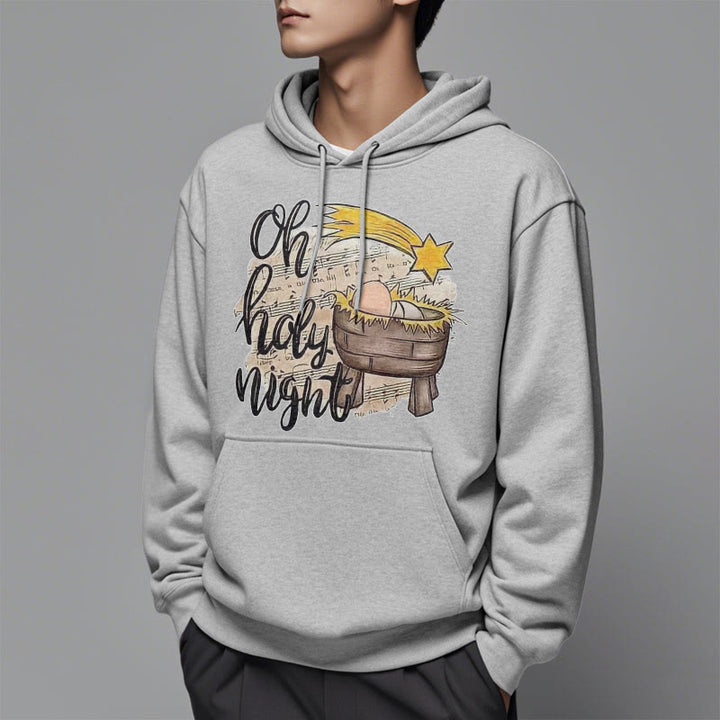 Christianartworkshop Colored Style Holy Night Cradle Nativity Scene Fleece Lined Polyester Hoodie - image 33