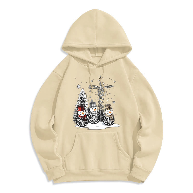 Christianartworkshop Colored Style Faith Hope Love Christmas Fleece Lined Polyester Hoodie - Beige - 2XL - image 15