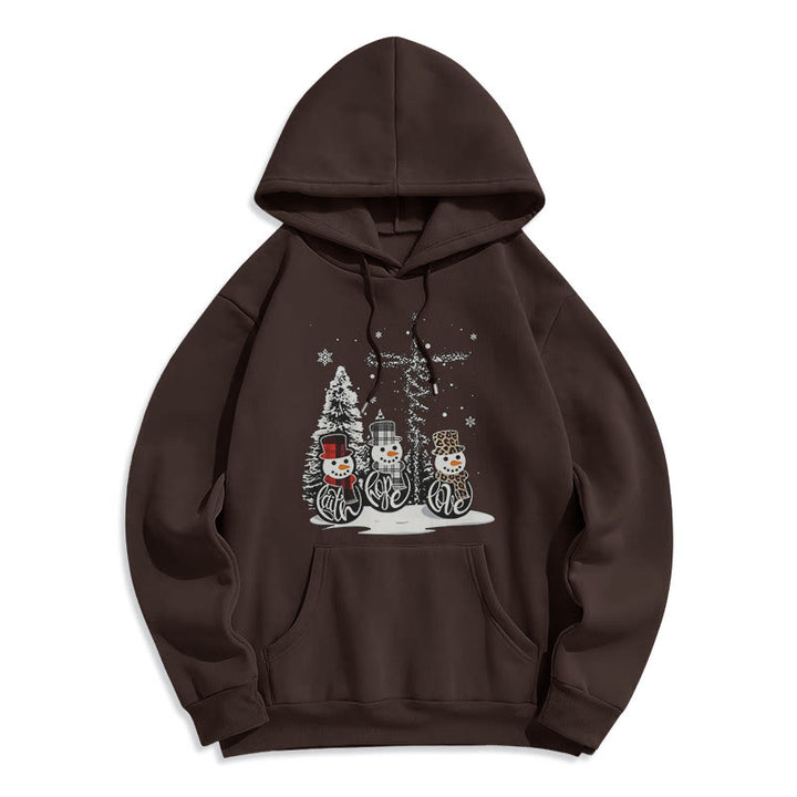 Christianartworkshop Colored Style Faith Hope Love Christmas Fleece Lined Polyester Hoodie - Brown - 2XL - image 20