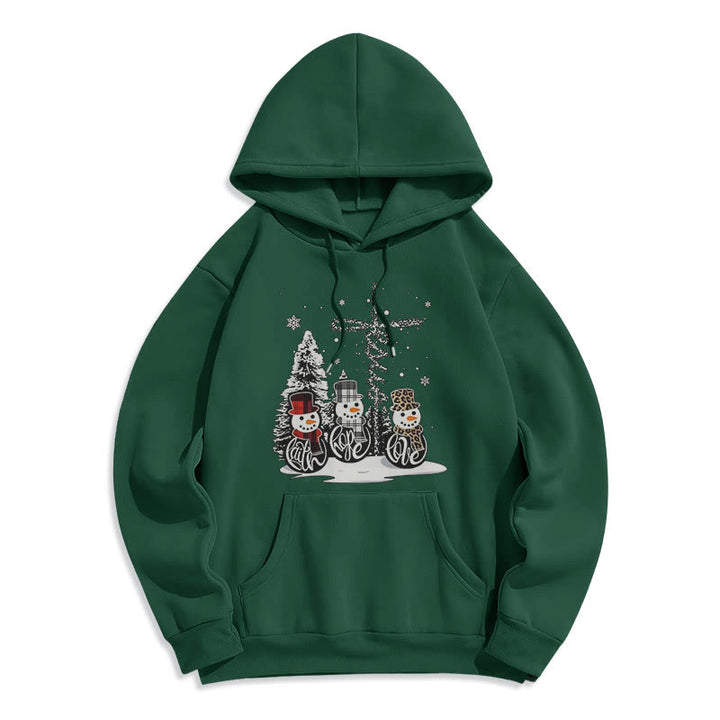 Christianartworkshop Colored Style Faith Hope Love Christmas Fleece Lined Polyester Hoodie - Green - 2XL - image 5