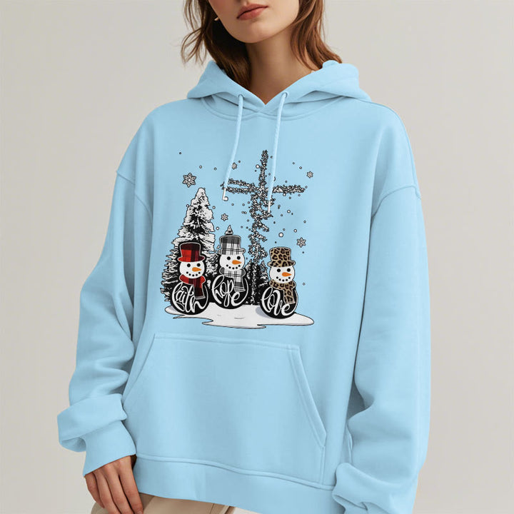 Christianartworkshop Colored Style Faith Hope Love Christmas Fleece Lined Polyester Hoodie - image 28