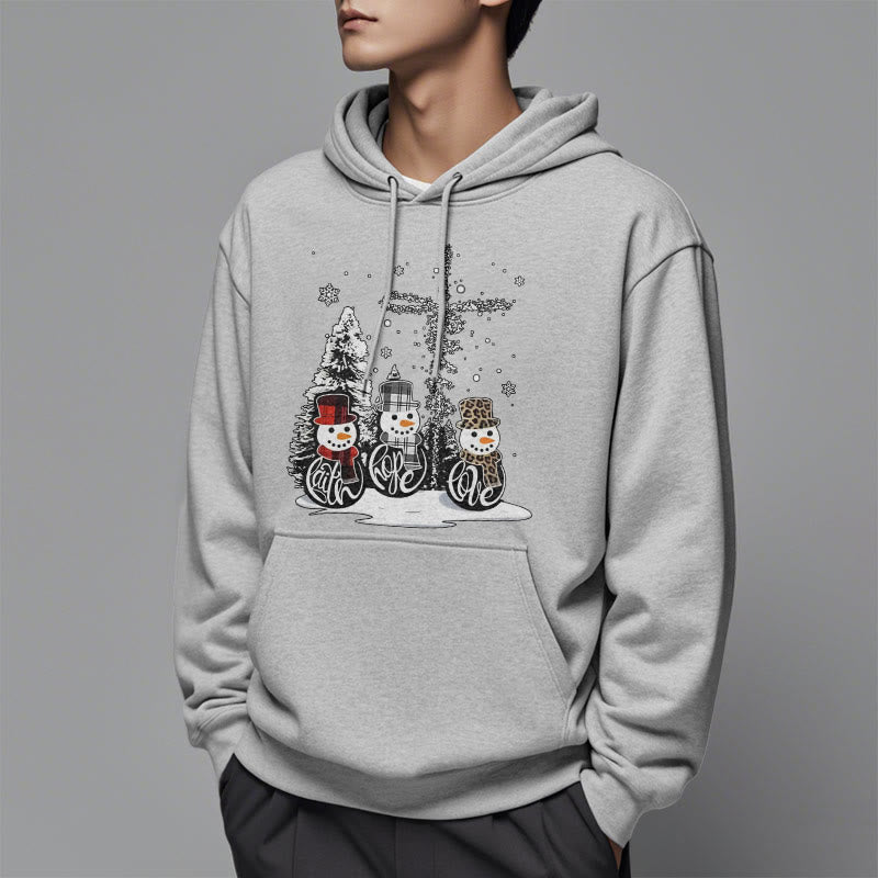 Christianartworkshop Colored Style Faith Hope Love Christmas Fleece Lined Polyester Hoodie - image 32