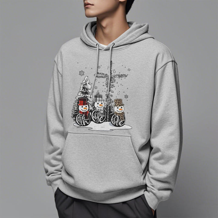 Christianartworkshop Colored Style Faith Hope Love Christmas Fleece Lined Polyester Hoodie - image 32