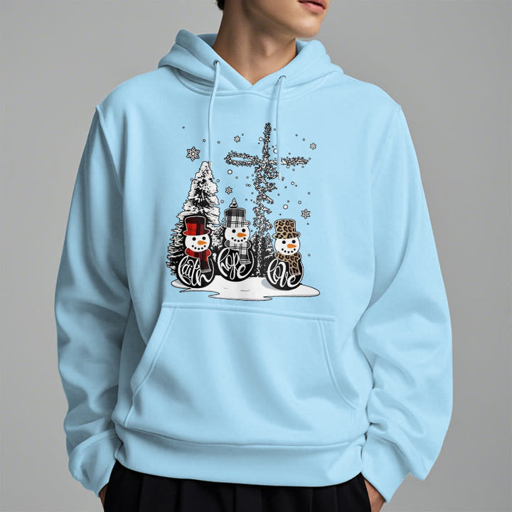Christianartworkshop Colored Style Faith Hope Love Christmas Fleece Lined Polyester Hoodie - image 27
