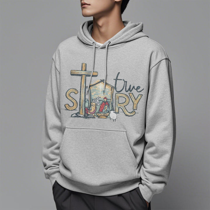 Christianartworkshop Modern Style True Story Nativity Scene Fleece Lined Polyester Hoodie - image 33