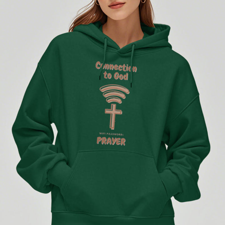 Christianartworkshop Modern Style Prayer Connection To God Fleece Lined Polyester Hoodie - image 22