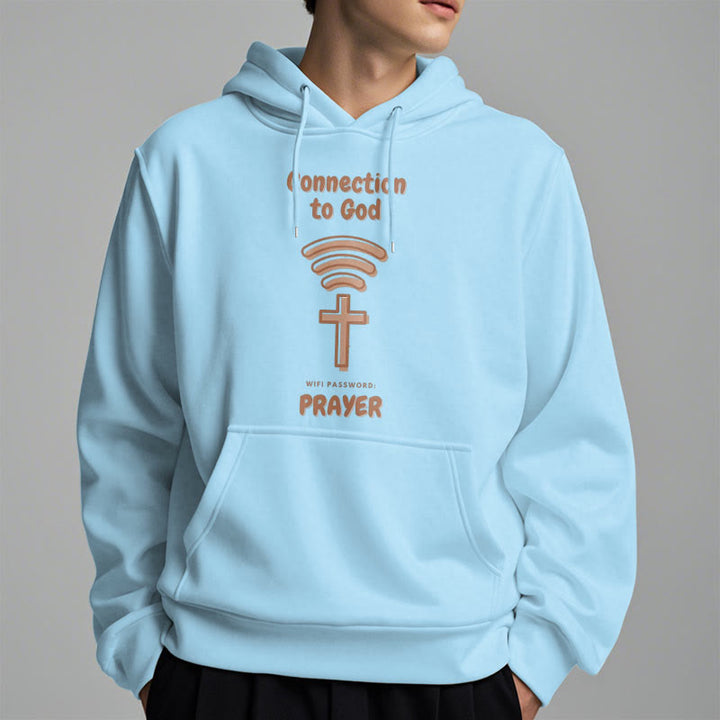 Christianartworkshop Modern Style Prayer Connection To God Fleece Lined Polyester Hoodie - image 27