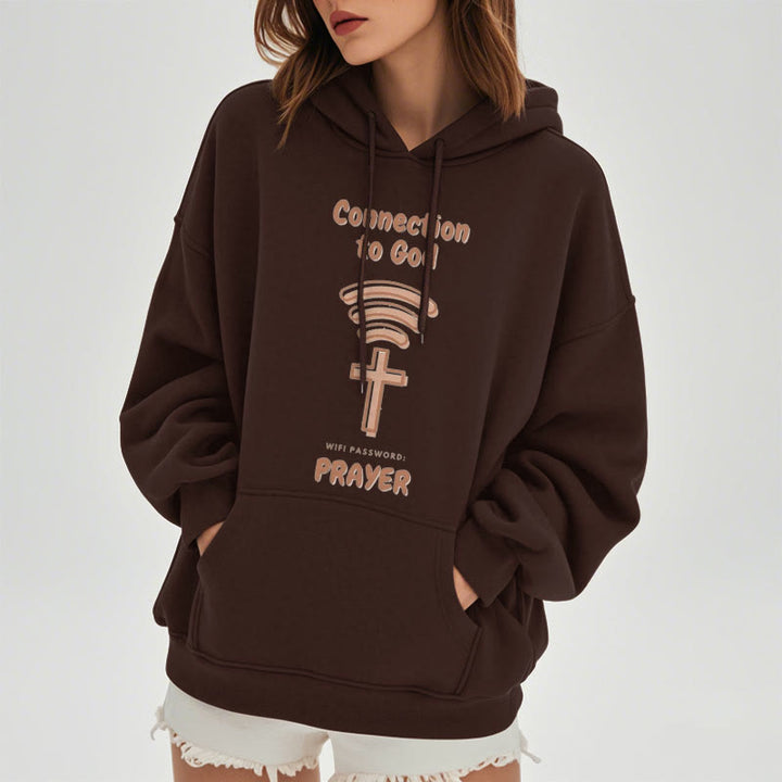 Christianartworkshop Modern Style Prayer Connection To God Fleece Lined Polyester Hoodie - image 17