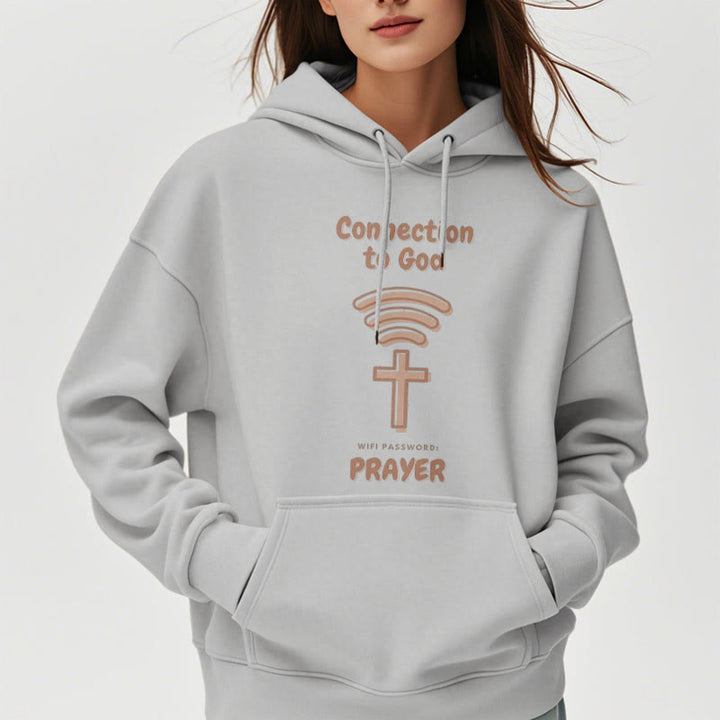 Christianartworkshop Modern Style Prayer Connection To God Fleece Lined Polyester Hoodie - image 32
