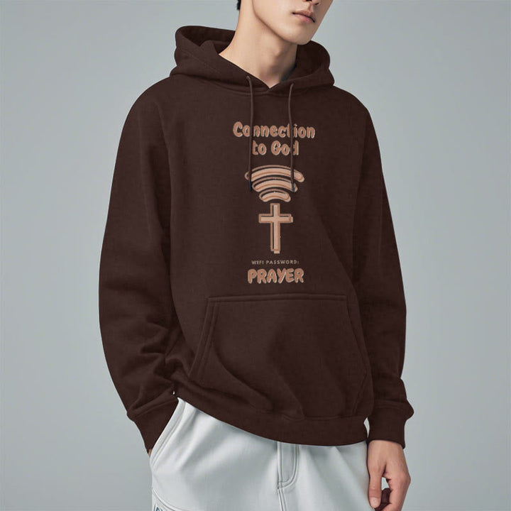 Christianartworkshop Modern Style Prayer Connection To God Fleece Lined Polyester Hoodie - image 18