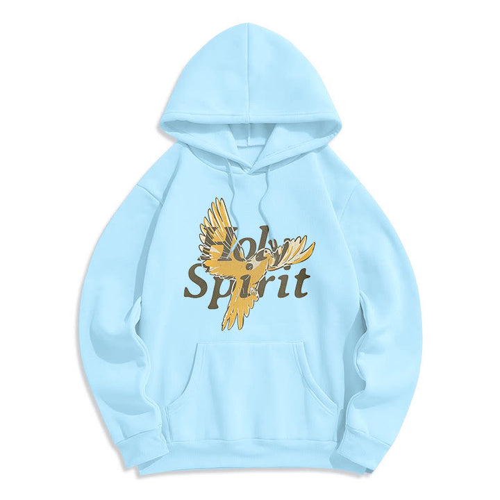 Christianartworkshop Classic Style Holy Spirit Flying Dove Fleece Lined Polyester Hoodie - Blue - 2XL - image 25
