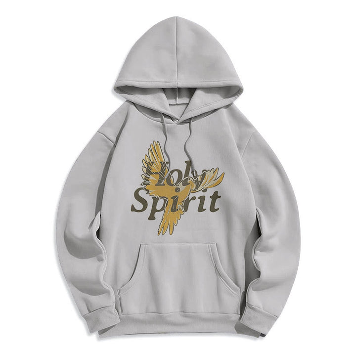 Christianartworkshop Classic Style Holy Spirit Flying Dove Fleece Lined Polyester Hoodie - Grey - 2XL - image 30