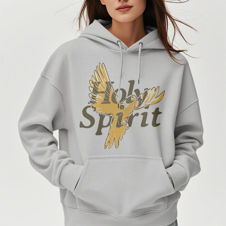 Christianartworkshop Classic Style Holy Spirit Flying Dove Fleece Lined Polyester Hoodie - image 33