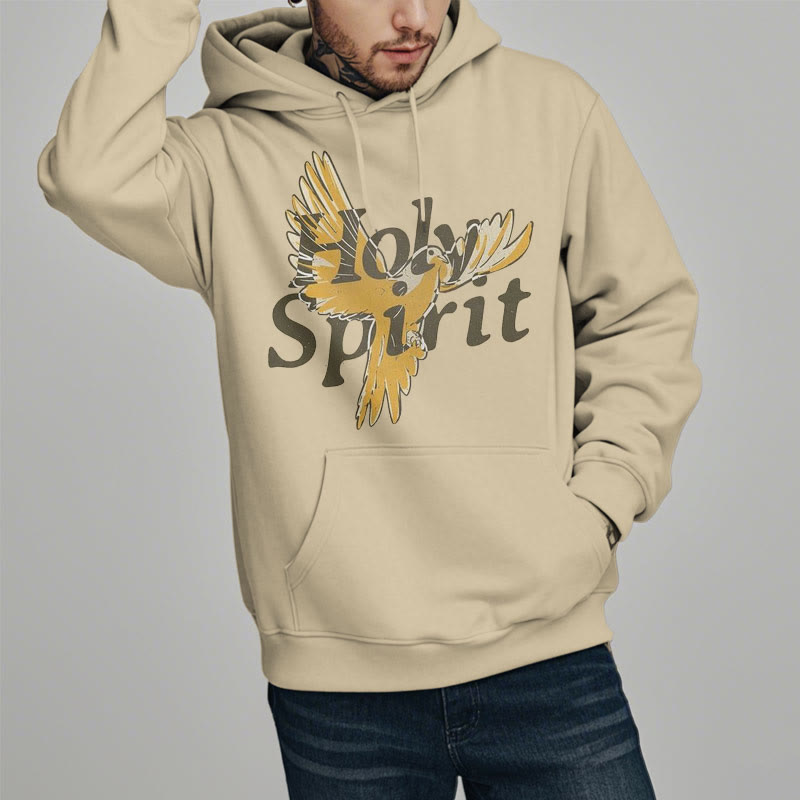 Christianartworkshop Classic Style Holy Spirit Flying Dove Fleece Lined Polyester Hoodie - image 13