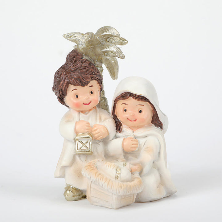 Christianartworkshop Cartoon Style Sculpture of Nativity Scene Resin Stereoscopic Desktop Ornaments - image 8