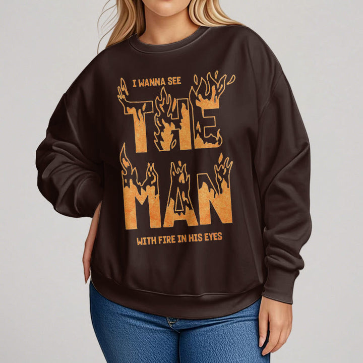 Christianartworkshop Quotation Style The Man With Fire in His Eyes Fleece Lined Polyester Sweatshirt - image 13