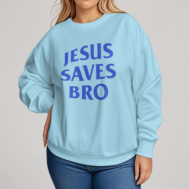 Christianartworkshop Quotation Style Jesus Saves Bro Proud Faith Fleece Lined Polyester Sweatshirt - image 15