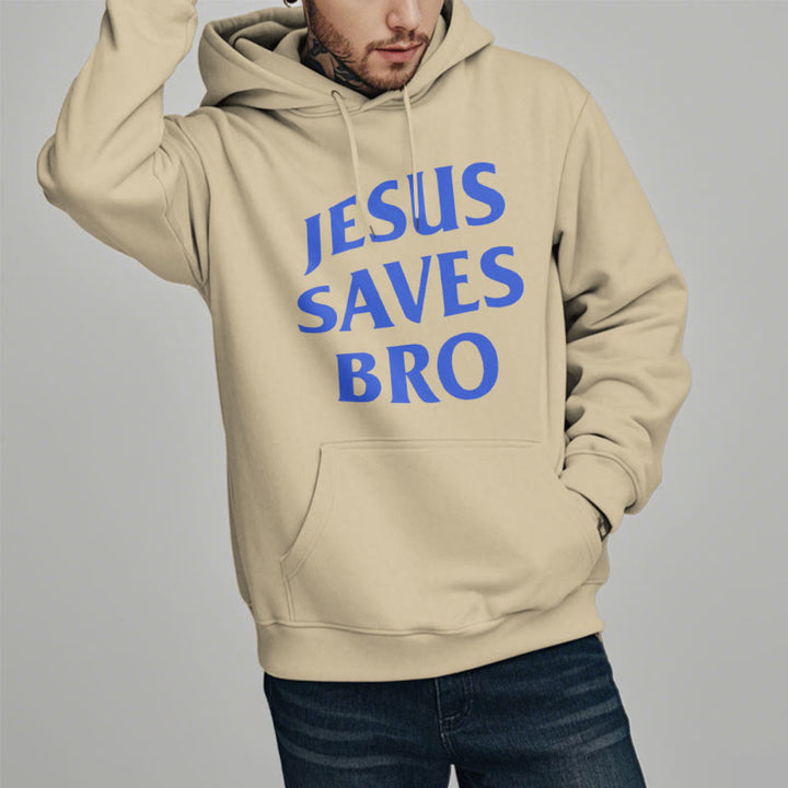 Christianartworkshop Quotation Style Jesus Saves Bro Proud Faith Fleece Lined Polyester Hoodie - image 11