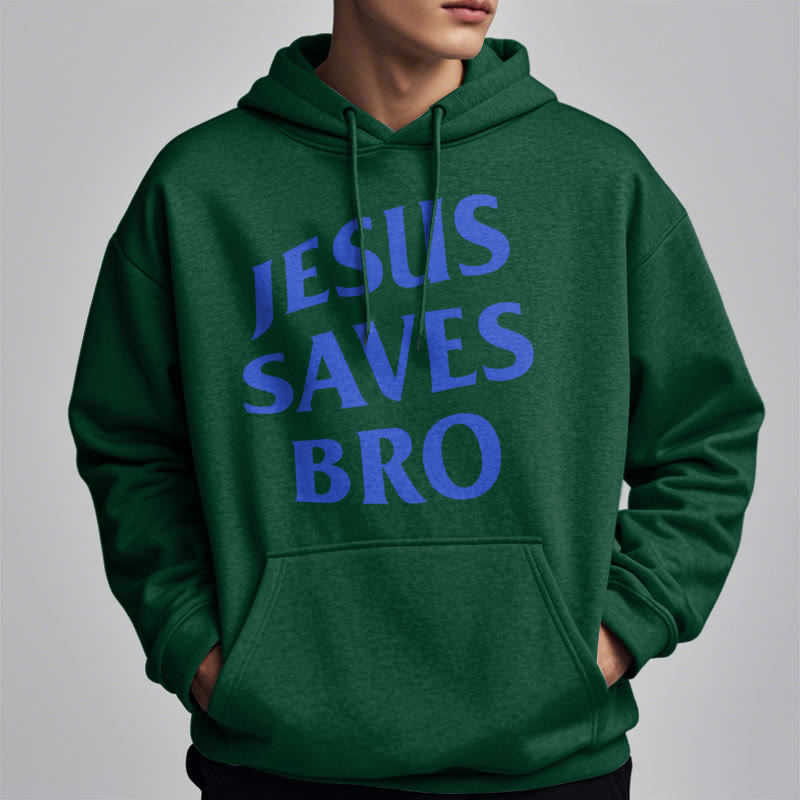 Christianartworkshop Quotation Style Jesus Saves Bro Proud Faith Fleece Lined Polyester Hoodie - image 15