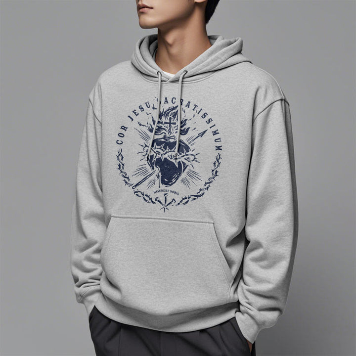 Christianartworkshop Classic Style Sacred Heart of Jesus Fleece Lined Polyester    Hoodie - image 16