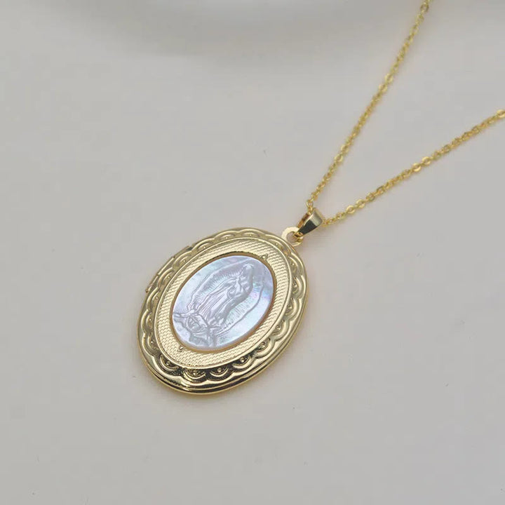 Christianartworkshop Classic Style Our Lady of Guadalupe Locket Pendant Necklace - image 2